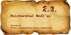 Reichenthal Noémi névjegykártya